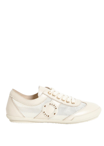 jamie - cream  leather/mesh shoe