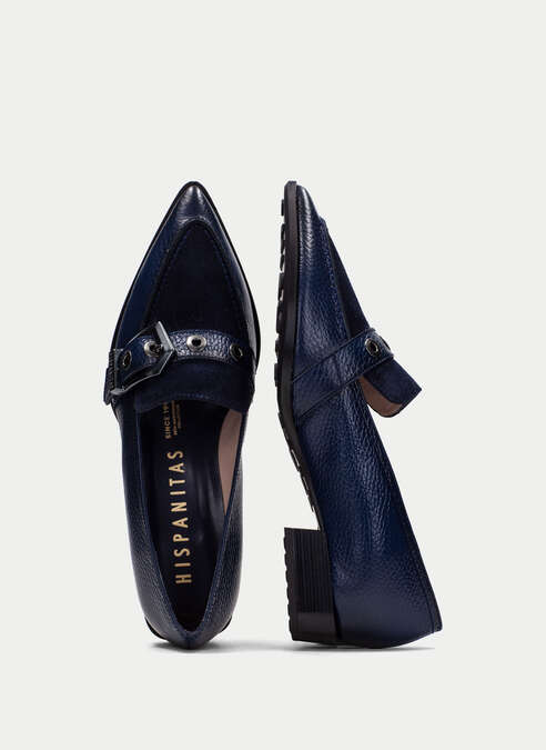 hispanitas - turin moccasin - blue - Haus of Alma