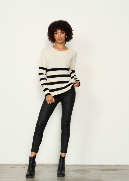 cashmere lower stripe  jumper