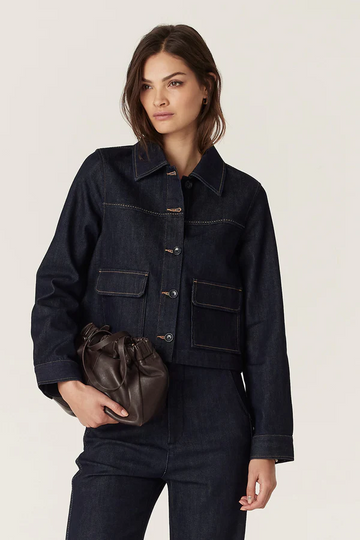burke denim jacket - Meg & Me Boutique & Espresso