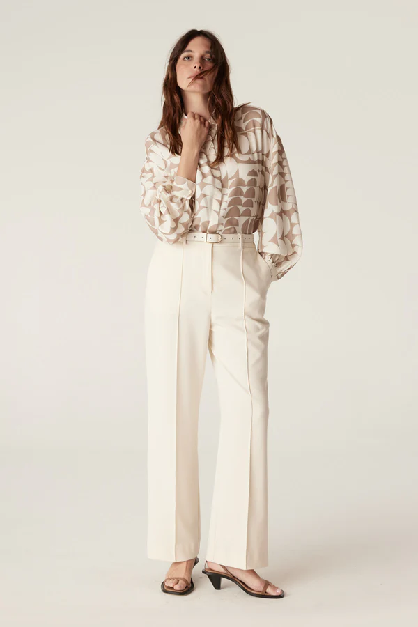 tate wide leg pant - ivory