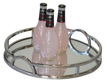 mirror tray round 38cm