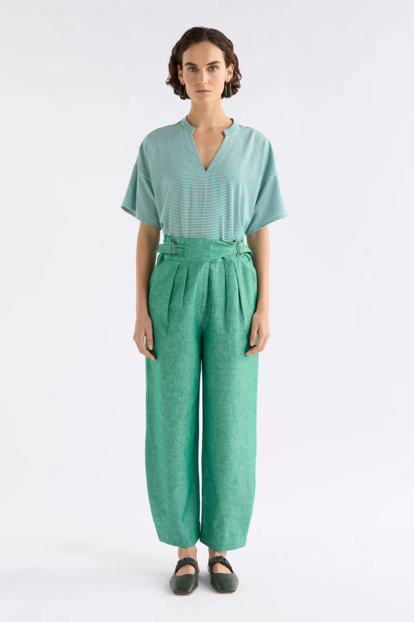 alpah pant - green speckle
