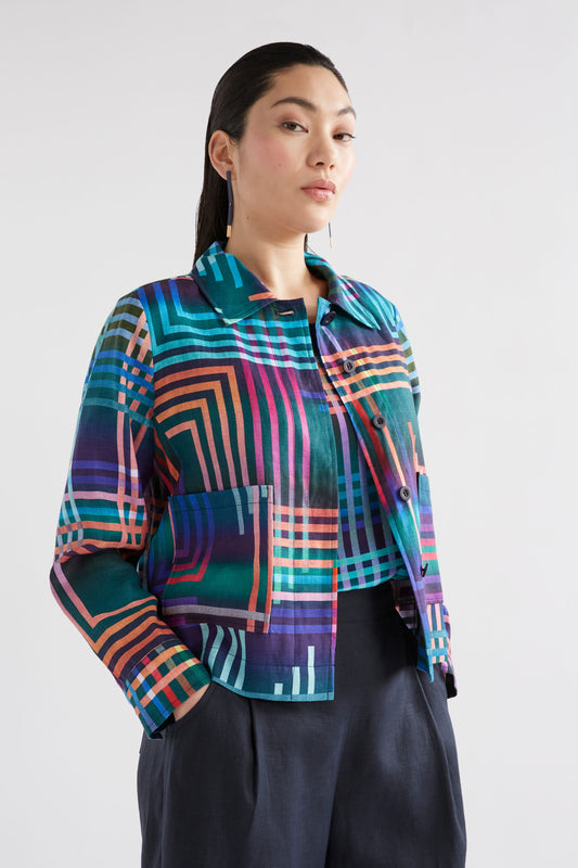 minnen jacket - navy ligheten print