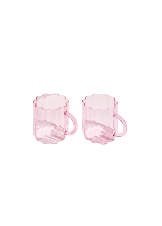 wave mug set - pink