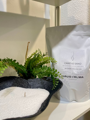 candle wax sand
