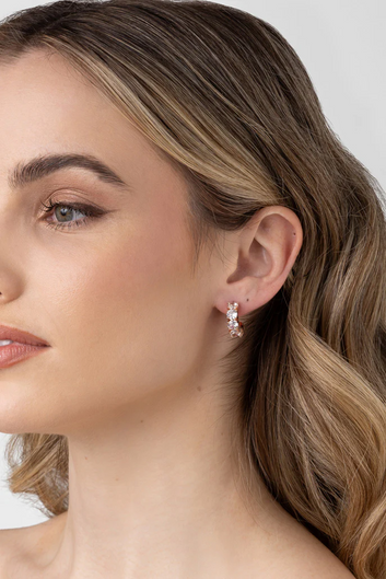 vittoria gold cz earring