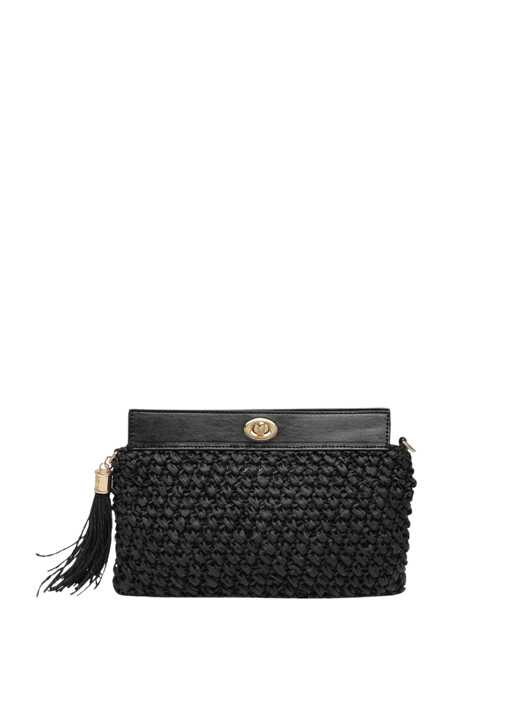 fern raffia clutch