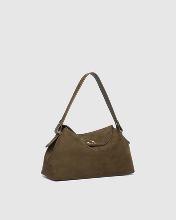 nicole suedette handbag -olive