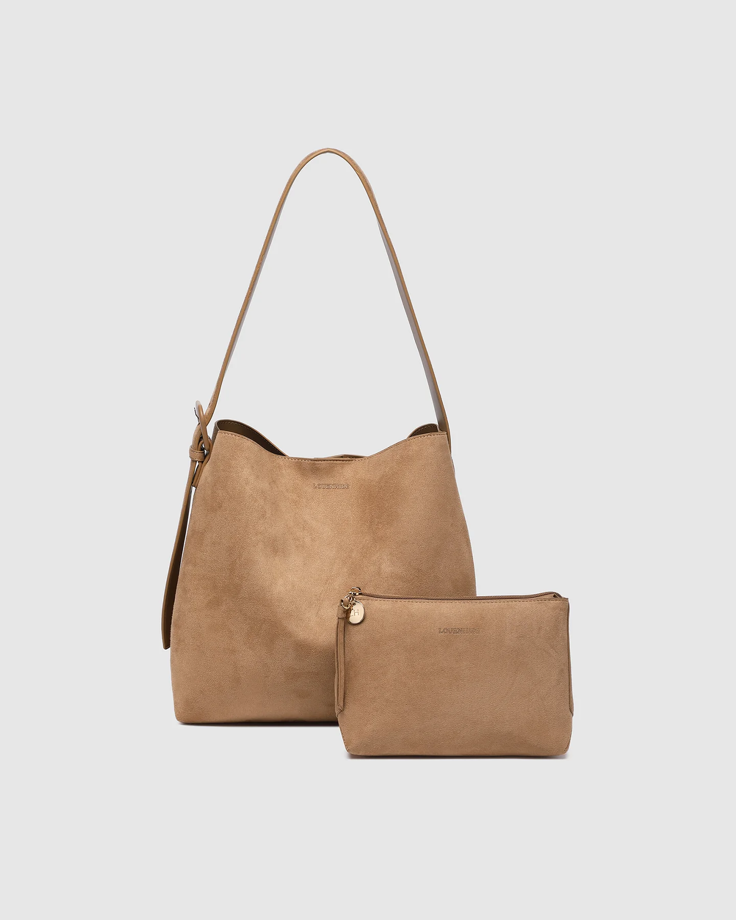 louenhide - peyton everyday pouch suedette set - honey - Haus of Alma