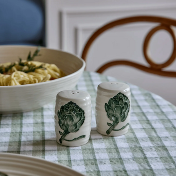artichoke salt and pepper set