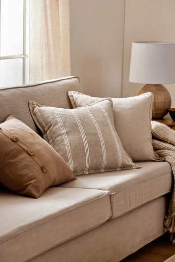 munro sand stripe cushion