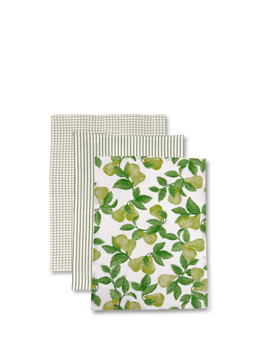 pear tree tea towel - 3 pack