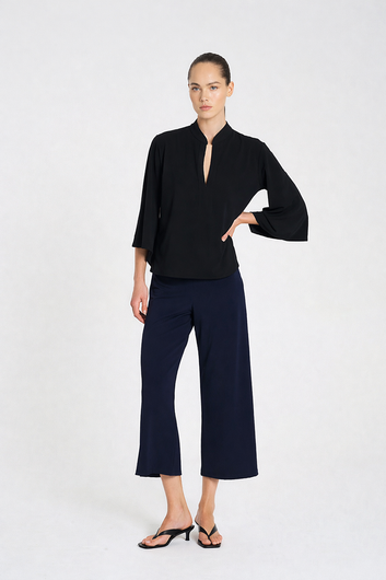 crop palazzo pant powder knit