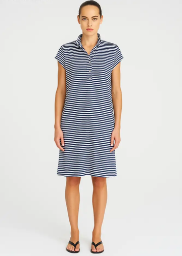 henley dress stripe