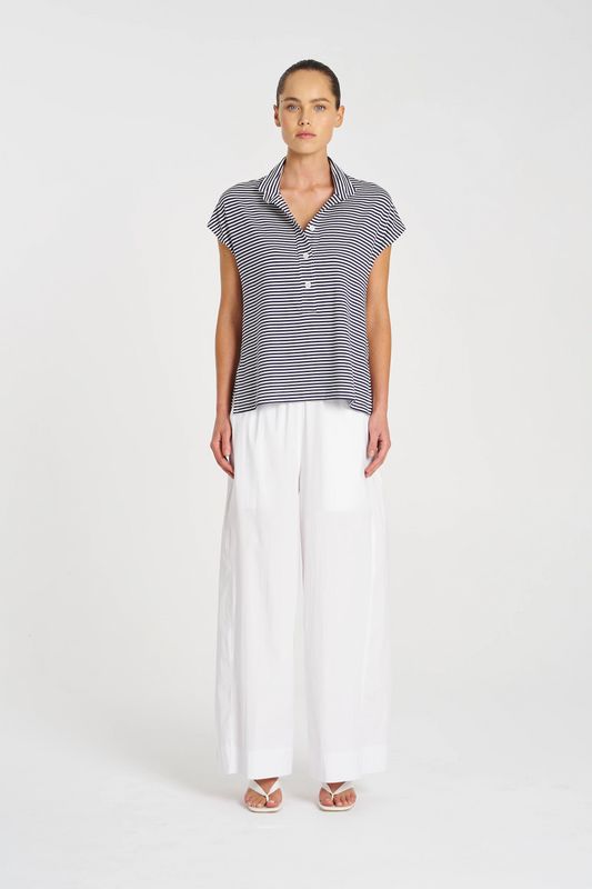 henley tank stripe jersey - Meg & Me Boutique & Espresso