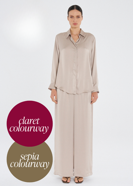 maxi pace pant mirror satin - Meg & Me Boutique & Espresso