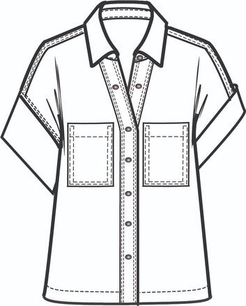 stud shell shirt | PRE ORDER