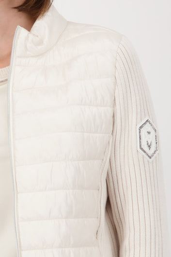 quilted jacket and knit