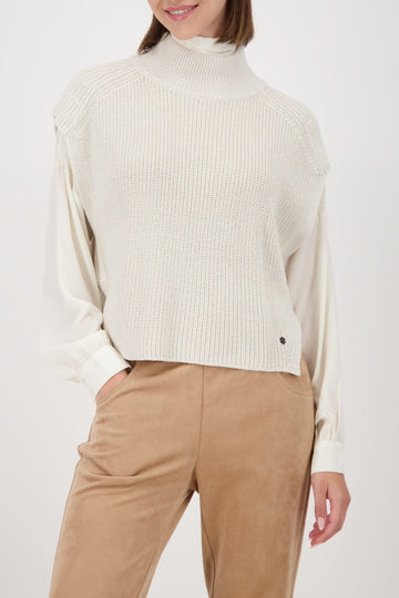 monari stand-up collar knit