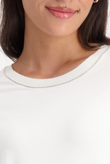 monari t-shirt with jewellery detail