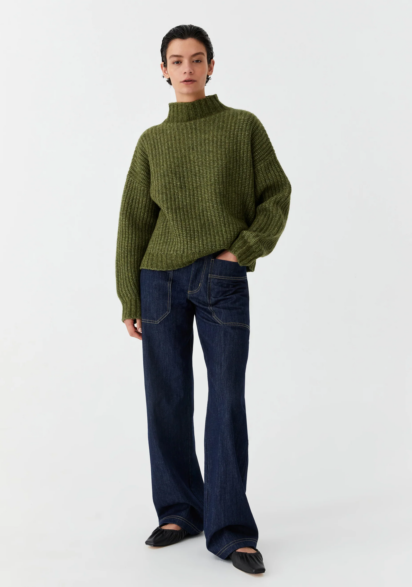 lola knit pullover - forest