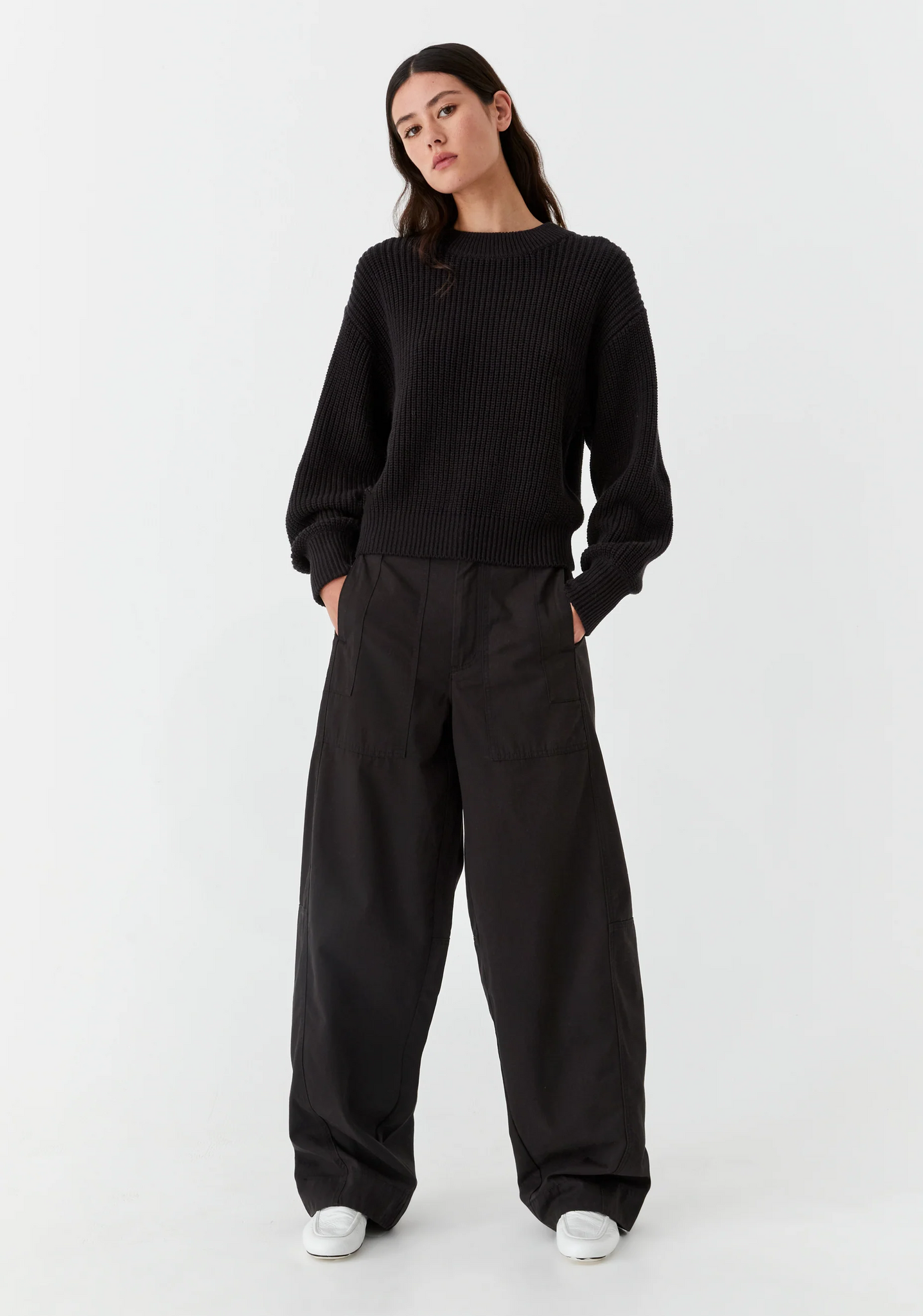 niko knit pullover - black