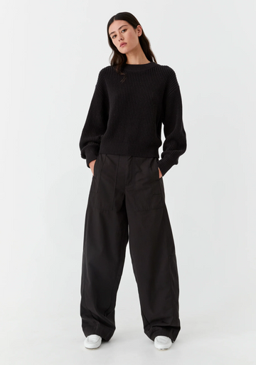niko knit pullover - black
