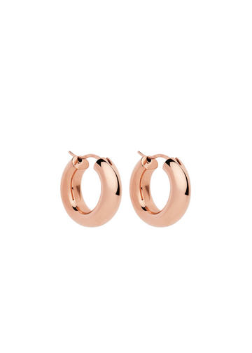 cocoon hoop earring - rose gold