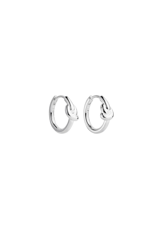 nature's knot earring - silver