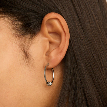 nature’s knot hoop earring - silver