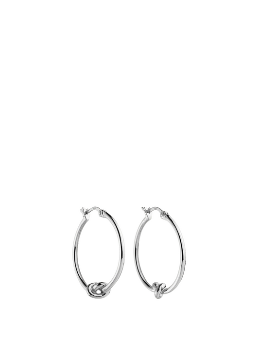 nature’s knot hoop earring - silver