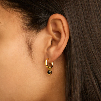 heavenly onyx earring - gold