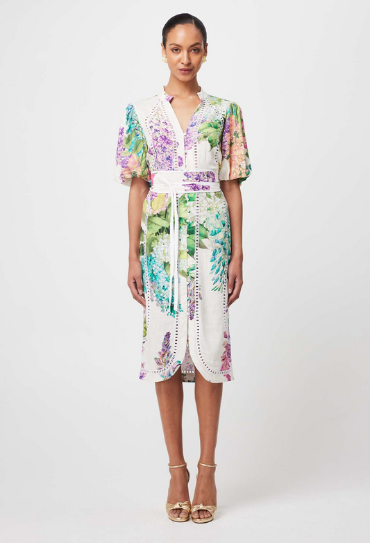 carlyle embroidered dress - wisteria alba