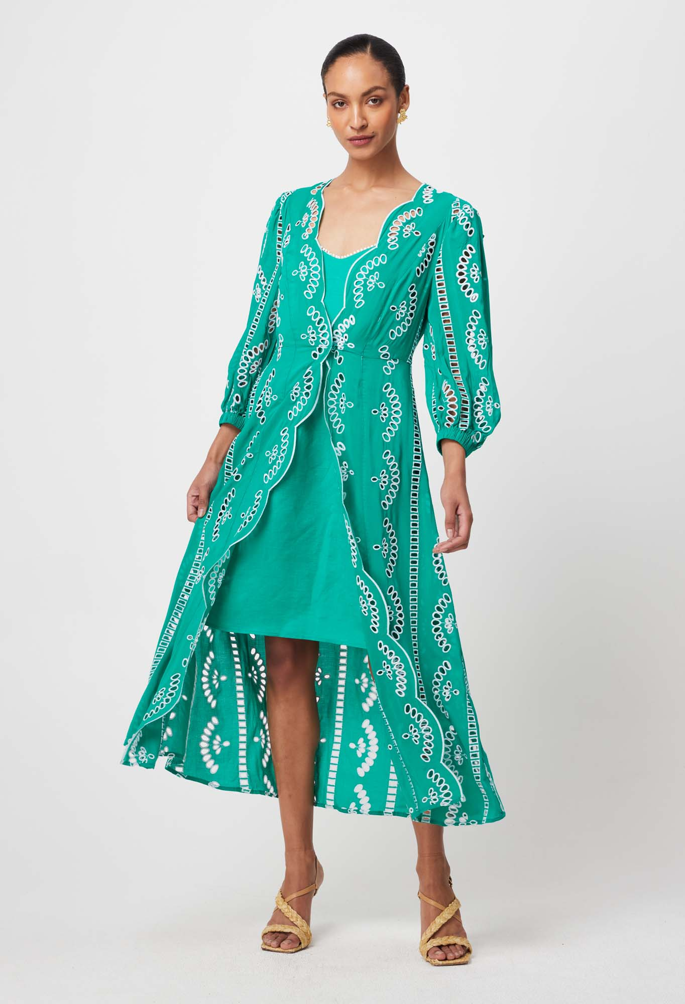 morgan coat dress - bay green