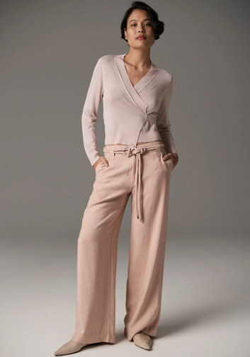 lou belted pant -pink