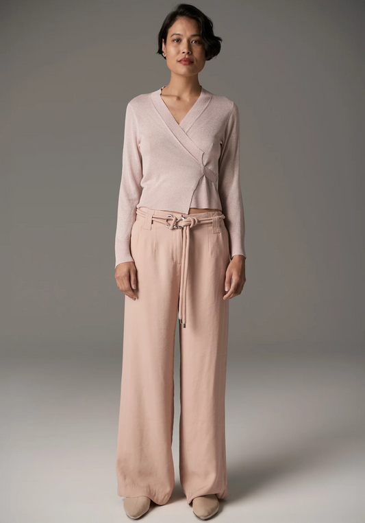 lou belted pant -pink