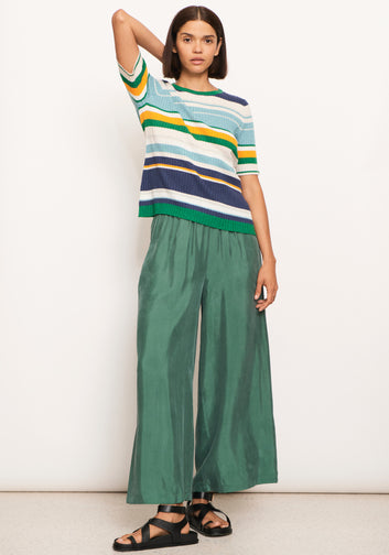 lido multi knit tee /green multi