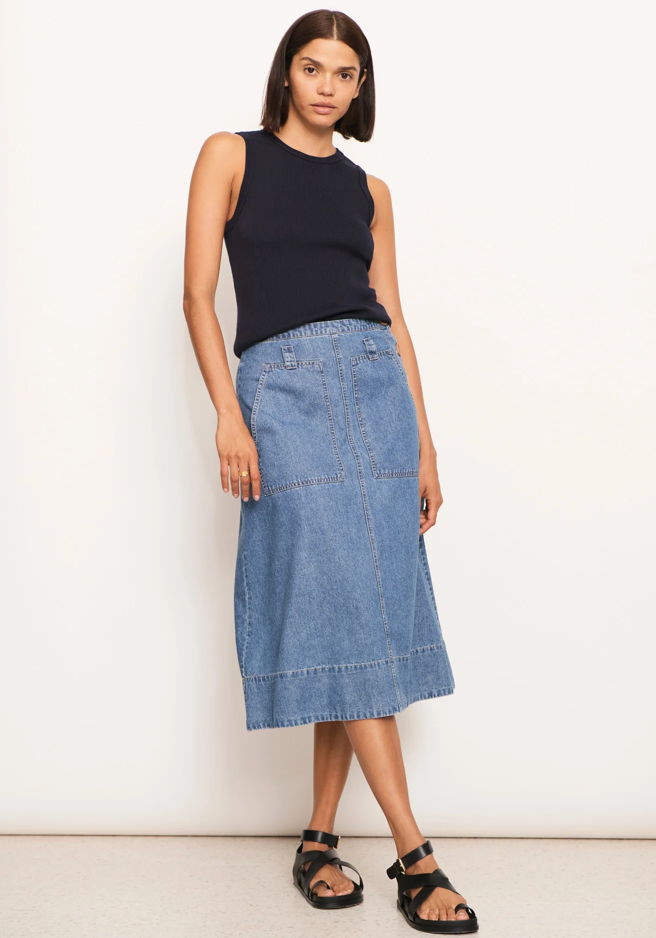 raydel denim skirt - light wash