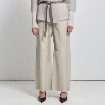 chicago wide leg leather pant