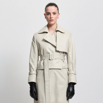 nicole cropped trench jacket