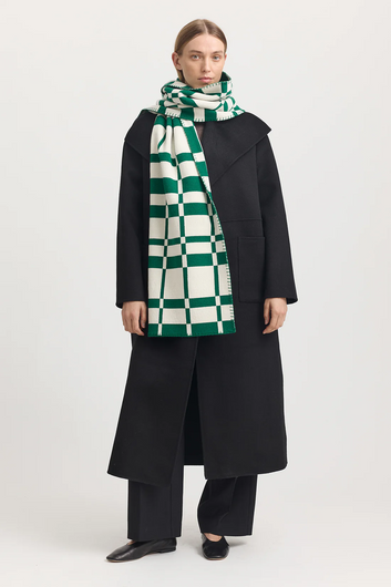 abstract check scarf - Haus of Alma