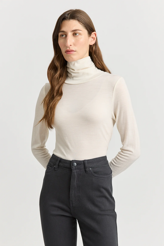 turtleneck merino tee - Haus of Alma