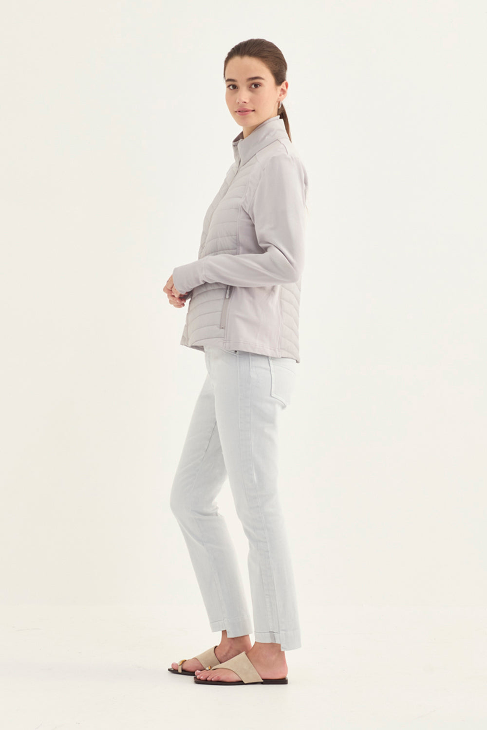 Verge Master 26 Jean in Frost styled with Award Jacket, Silver - Haus of Alma