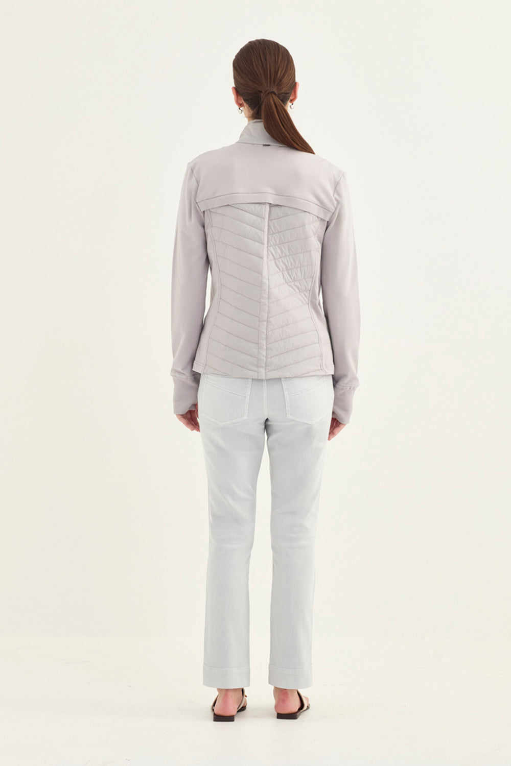 Verge Master 26 Jean in Frost styled with Award Jacket, Silver - Haus of Alma