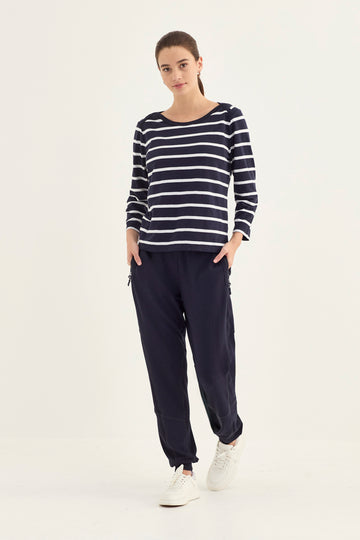 Verge Spencer Top in Ink styled with Award Pant, Ink - Haus of Alma