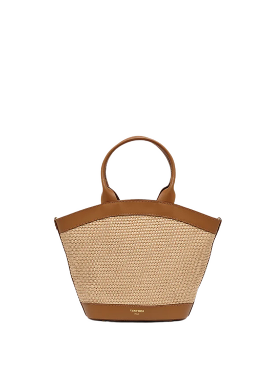 lee tan raffia basket bag