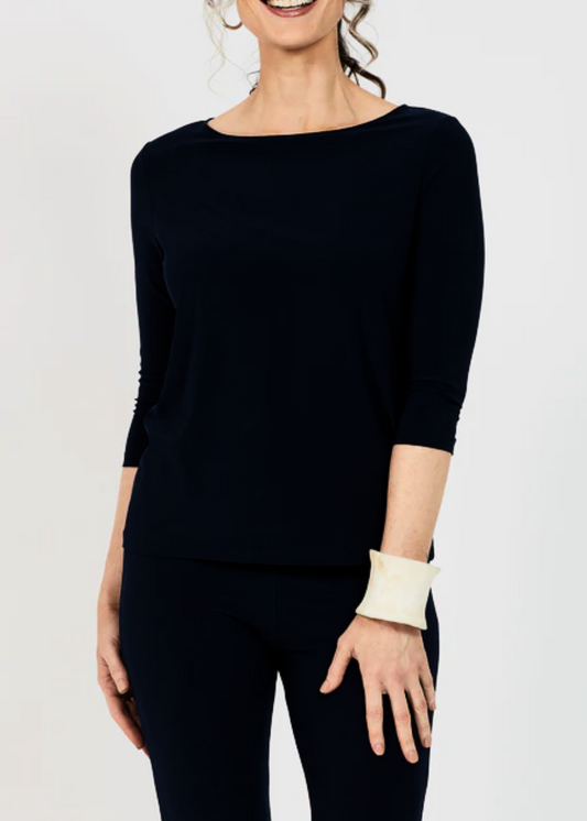 voyager ¾ boat neck top