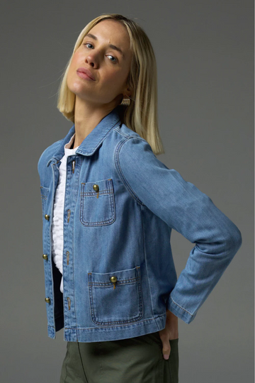 palpable jacket - light washed denim