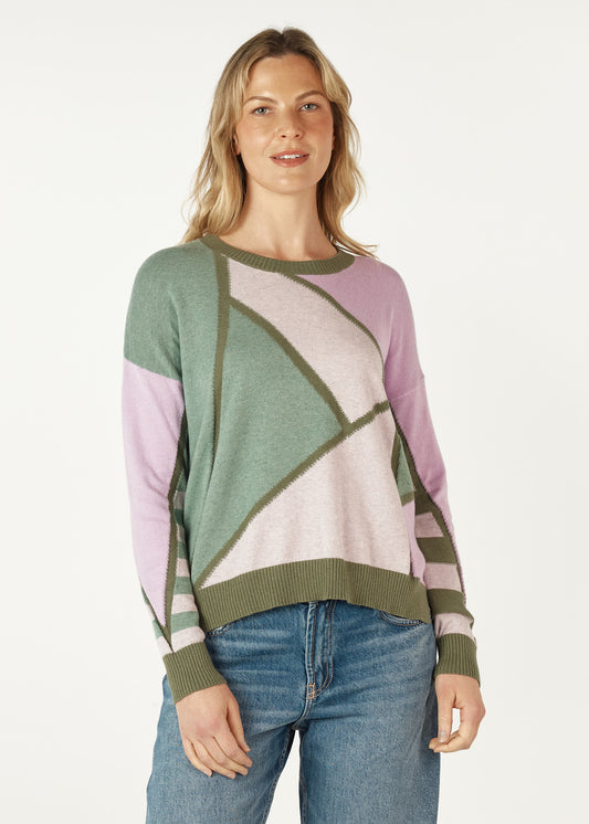 mosaic intarsia jumper